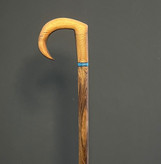 عصا دستساز لوکس با حلقه رزینی آبی و طراحی الهامگرفته از طبیعت