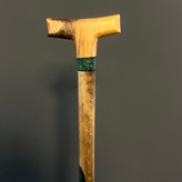 عصا مدل آرین با دسته کلاسیک و تزئین رزینی سبز