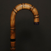 تصویر کامل عصا مدل آرمون ساختهشده با ترکیب چوب آزاد و ون – مناسب پیادهروی و کلکسیون