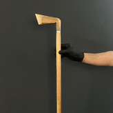 عصای دستساز طرح چوب گلف با دسته چوب گردوی گیلان و حلقه رزینی، بدنه راش گرجستان