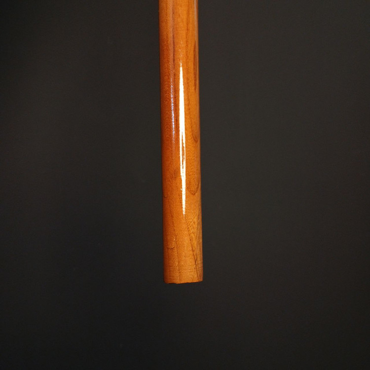 نمای نزدیک دسته چوب ون براق عصا مدل اورانوس با رنگ عسلی و رگههای طبیعی.