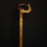 نمای کامل عصای لوکس مارین با بدنهی افرا و کفشک برنجی