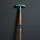 دسته آرگونومیک عصا نیلو با ترکیب چوب و رزین فیروزهای