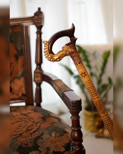 عصا دست ساز مدل مارین اثری فاخر از گالری عصاخان