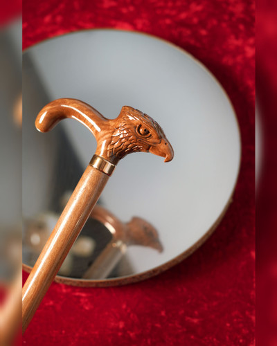 عصای لوکس شاه عقاب با کفشک برنجی فاخر