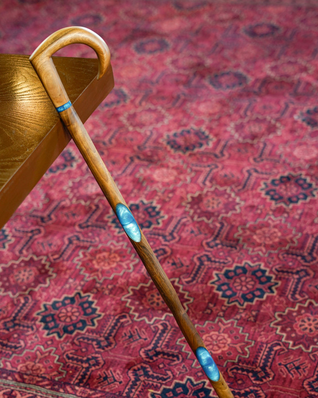 دسته سنتی عصا مدل آبتین ساخته شده از چوب گردو گیلان