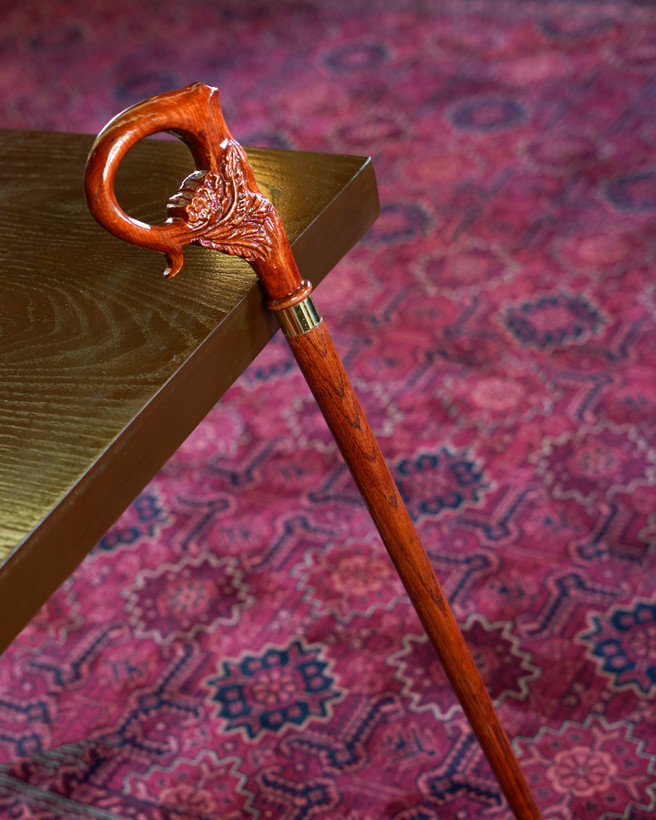 اتصال دسته و بدنه با رینگ طلایی در عصا مدل ارغوان، پرداخت صیقلی