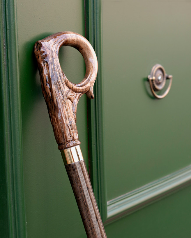 خرید عصا منبت کاری شده دست ساز با چوب بادام تلخ از گالری عصاخان