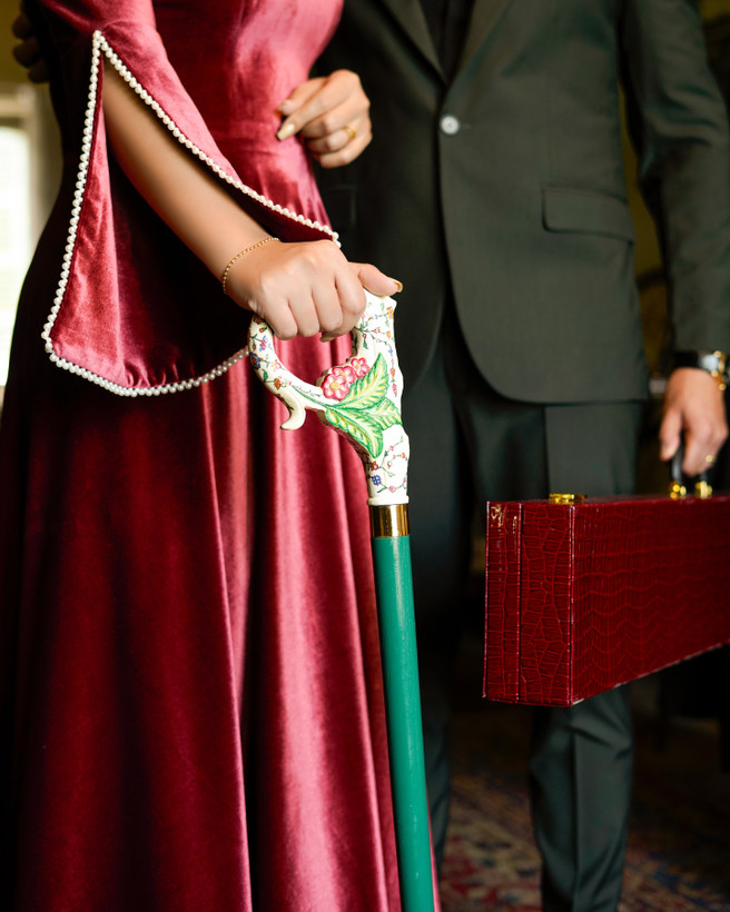 خرید آنلاین عصای چوبی دست ساز منبت کاری شده