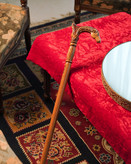 عصای لوکس رخش روی زمینه لوکس — مناسب استایلهای رسمی و کلکسیونی.