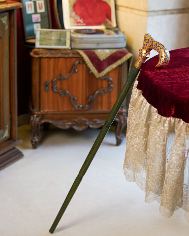 خرید آنلاین عصا دست ساز مدل ترنج اثری فاخر از گالری هنری عصاخان