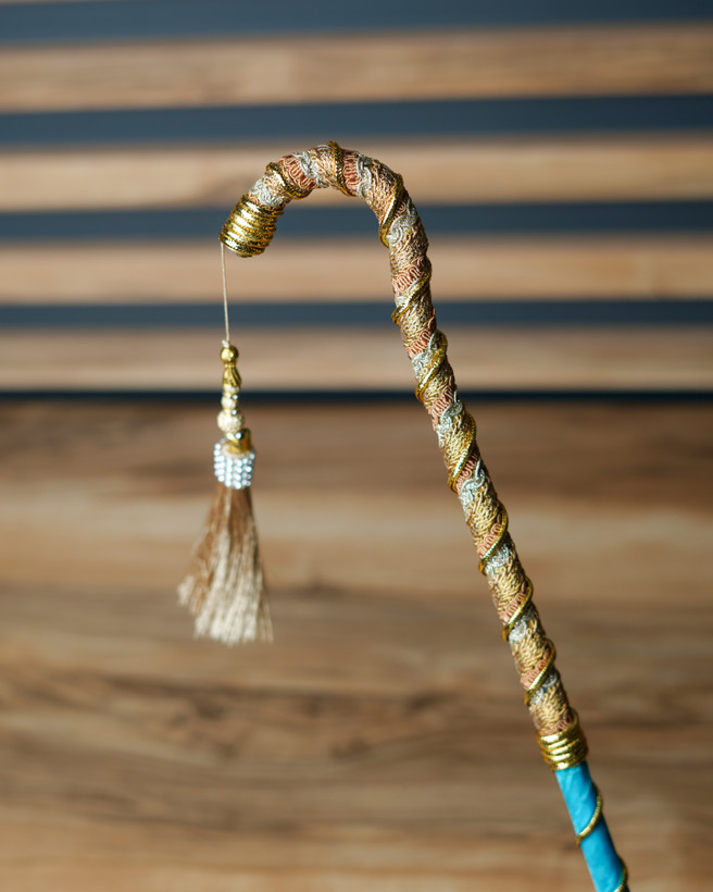 خرید آنلاین عصا خیزران طبیعی با تزئینات سفارشی از گالری هنری عصاخان