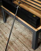 نمای کامل عصا طرح پیپ کد 03 با رینگ تزئینی با هنر قلم زنی اصیل ایرانی